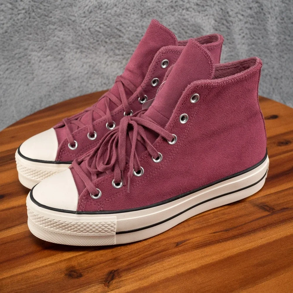 Size 9 - Converse Chuck Taylor All Star Platform Shadowberry Suede Pink